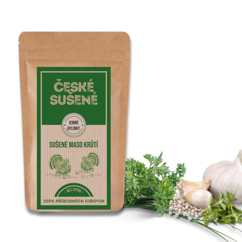 Sušené krůtí Jemné bylinky - Gramáž: 200g (4x balení 50g)