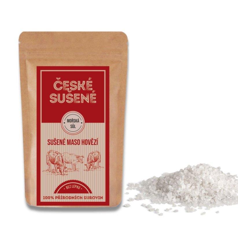 Sušené hovězí Mořská sůl - Gramáž: 50g