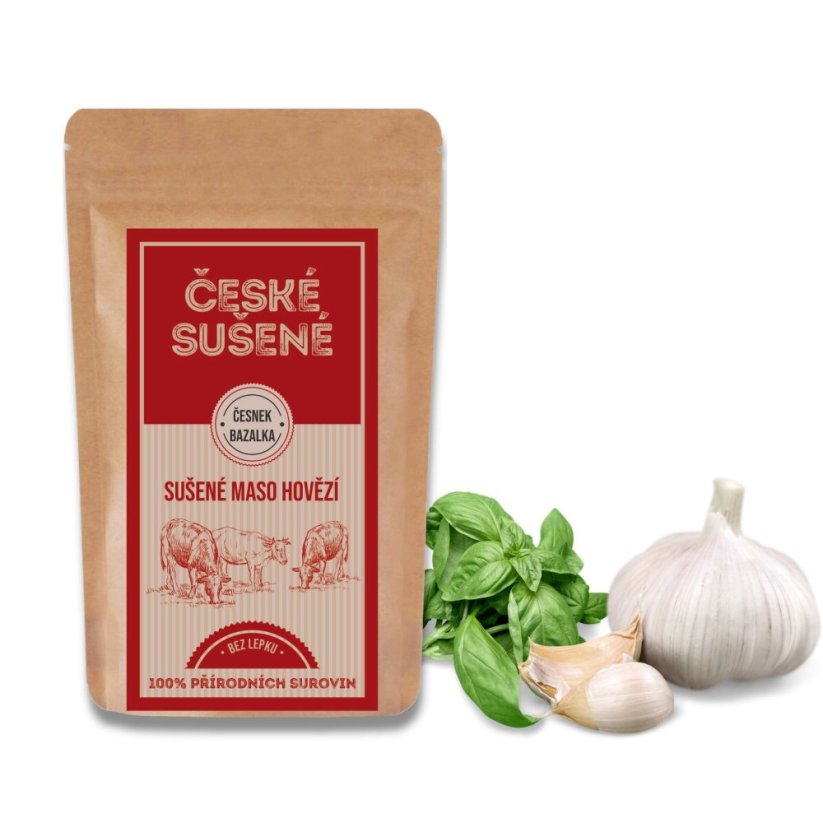 Sušené hovězí Česnek s bazalkou - Gramáž: 50g