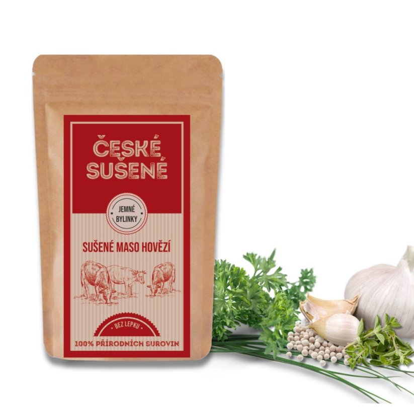 Sušené hovězí Jemné bylinky - Gramáž: 50g